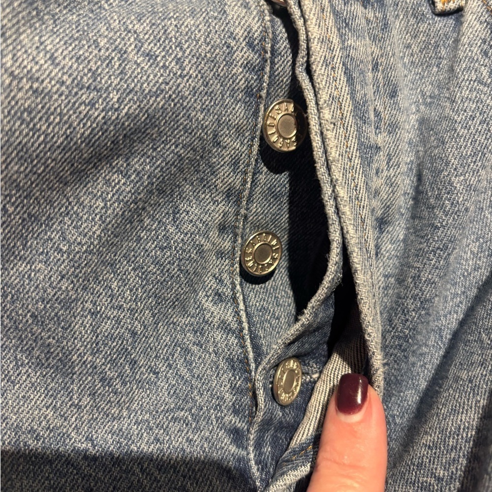 Agolde Riley Distressed Cropped Jeans Size 28 (no size tag but measures 28) - Picture 6 of 6